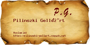 Pilinszki Gellért névjegykártya